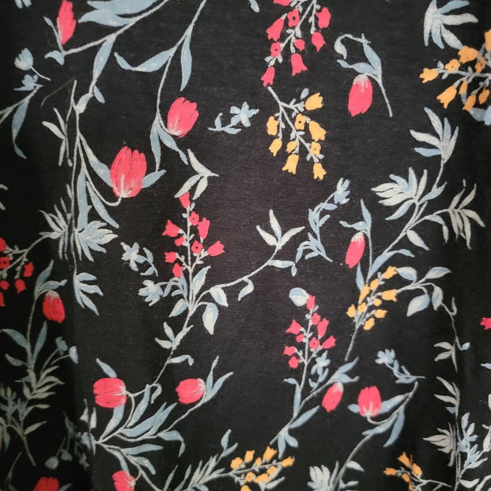 Lucky Brand Cold Shoulder Floral Shirt Size Small - Picture 10 of 13